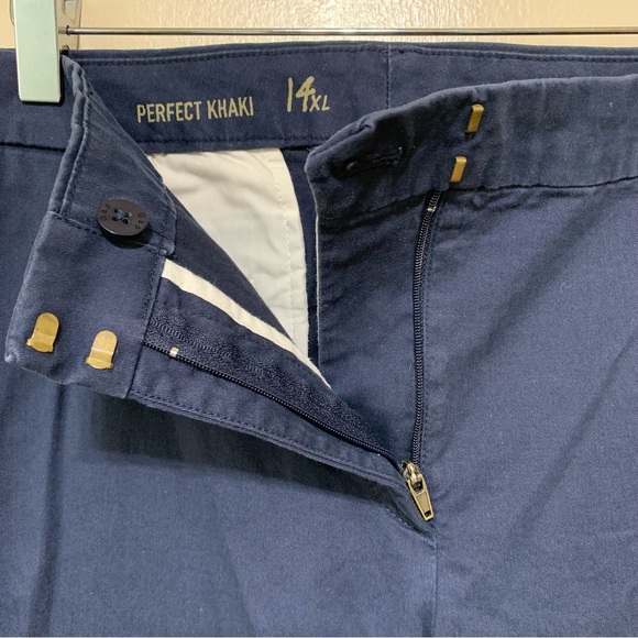 GAP Pants & Jumpsuits Gap Perfect Khaki Navy Blue Flared Cut Mid